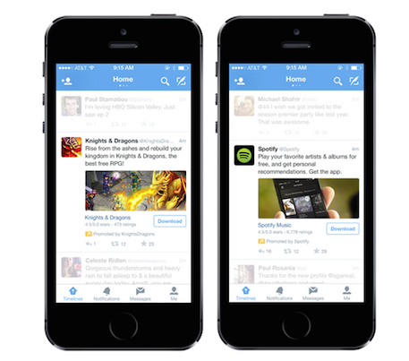 twitter card et call to action pour faire la promotion d'une appli mobile